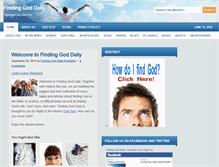 Tablet Screenshot of findinggoddaily.com